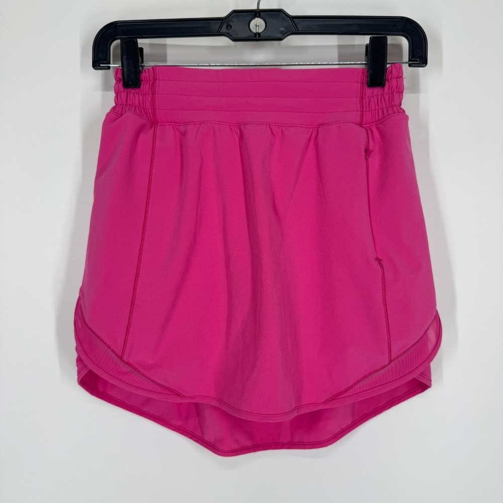 Lululemon Hotty Hot High-Rise Skirt Womens 4 Sonic Pink Skort Mesh Swift